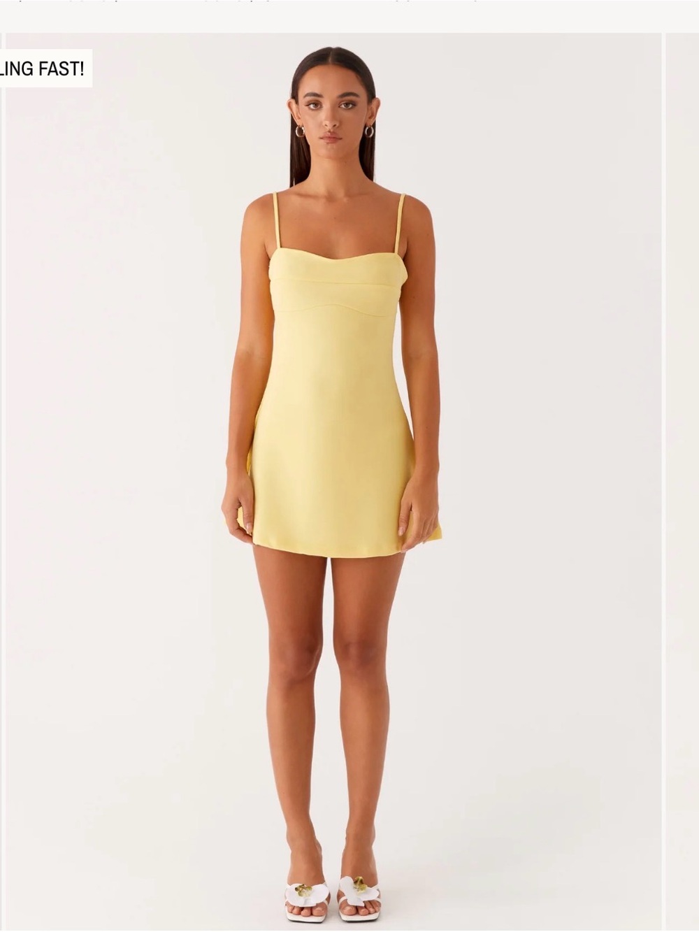 Peppermayo Butter Bustier Yellow Cindy Mini Dress, size 6 - Picture 2 of 7